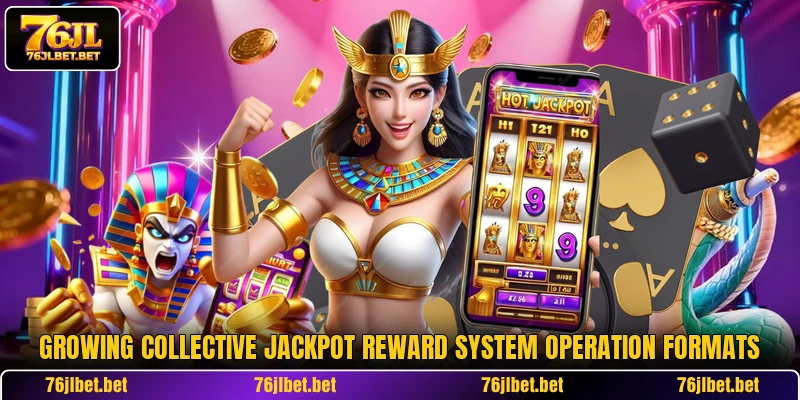 Growing collective jackpot reward system operation formats