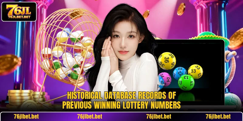 Historical database records of previous winning lottery numbers