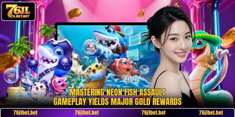 Mastering Neon Fish Assault gameplay yields major gold rewards